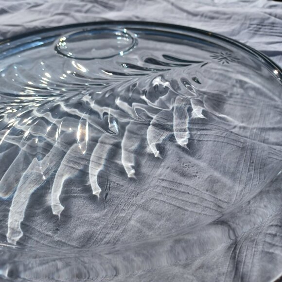 Holiday 16K Gold Indiana Glass Chip Dip Set (Fuente para Patatas Fritas y Salsa) - Picture 13 of 15